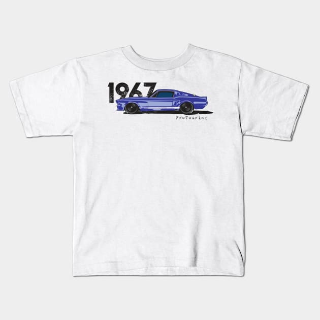 67' GT-500 in Acapulco Blue Metallic Kids T-Shirt by LordGT